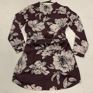 Long sleeve drop waist dress